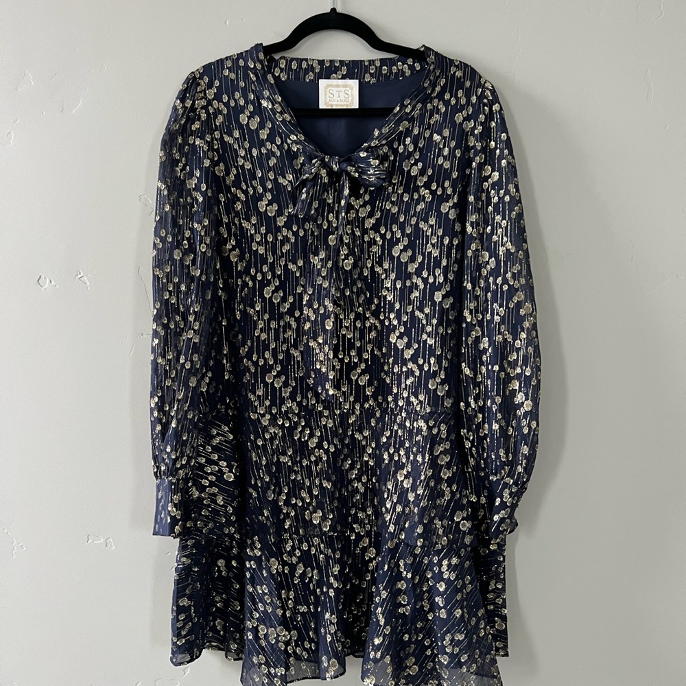 Sail to Sable Metallic Silk Dress - Size Unknown